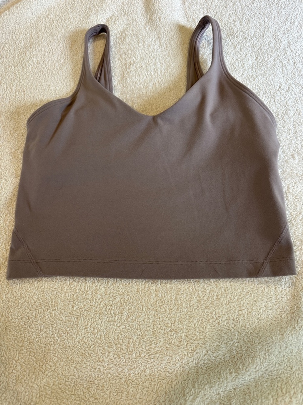 Lululemon Purple - Scoop Neck Cropped Tank Top size 4 ( flaw read below)